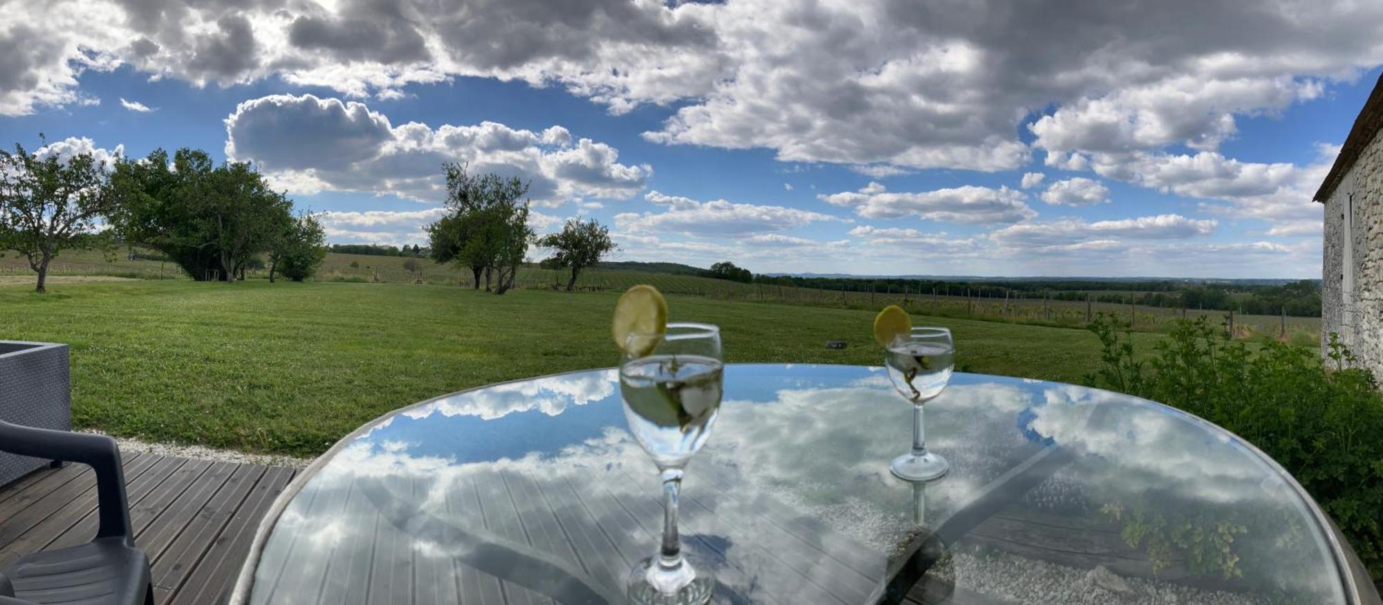 Perigourdine Avec Spa Et Vue Pomport Екстер'єр фото